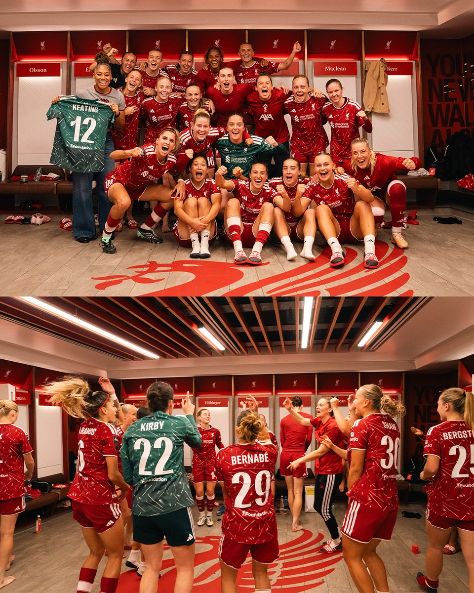 LiverpoolFCW's tweet photo. Dressing room scenes 💃 https://t.co/0J78ChcCNG
