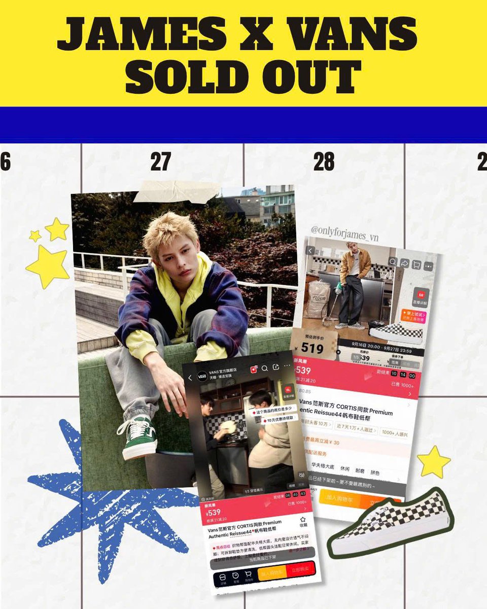 ofjvn_'s tweet photo. 💥 VANS x CORTIS | JAMES’ REPRESENTATIVE SHOE ITEM SOLD OUT AGAIN 💥

Vans has teamed up with CORTIS again for the holiday season with its “Oh, What Fun” collection, featuring a new lineup of products. This time, the shoe represented by James is one of the two items from the collaboration that SOLD OUT on both Vans’Taobao and Tmall stores in China, once again showing his strong appeal in fashion and brand promotions.

In the previous collaboration, James’ shoes and jacket also SOLD OUT in all sizes on the official Vans Korea and Vans Japan websites.

Every time James appears with Vans, another item SOLD OUT. Hopefully, we’ll see many more impressive results like this for James in future collaborations 👟🔥 

#JAMES #제임스