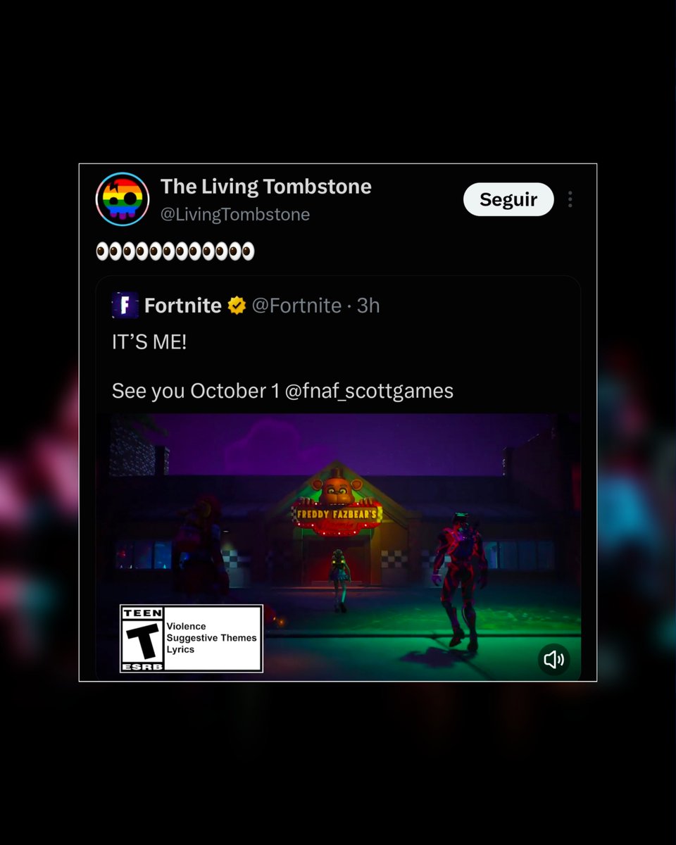 Jorge_Most's tweet photo. The Living Tombstone debería formar parte de la colaboración con FNAF en Fortnite. https://t.co/IJO49wtoOE