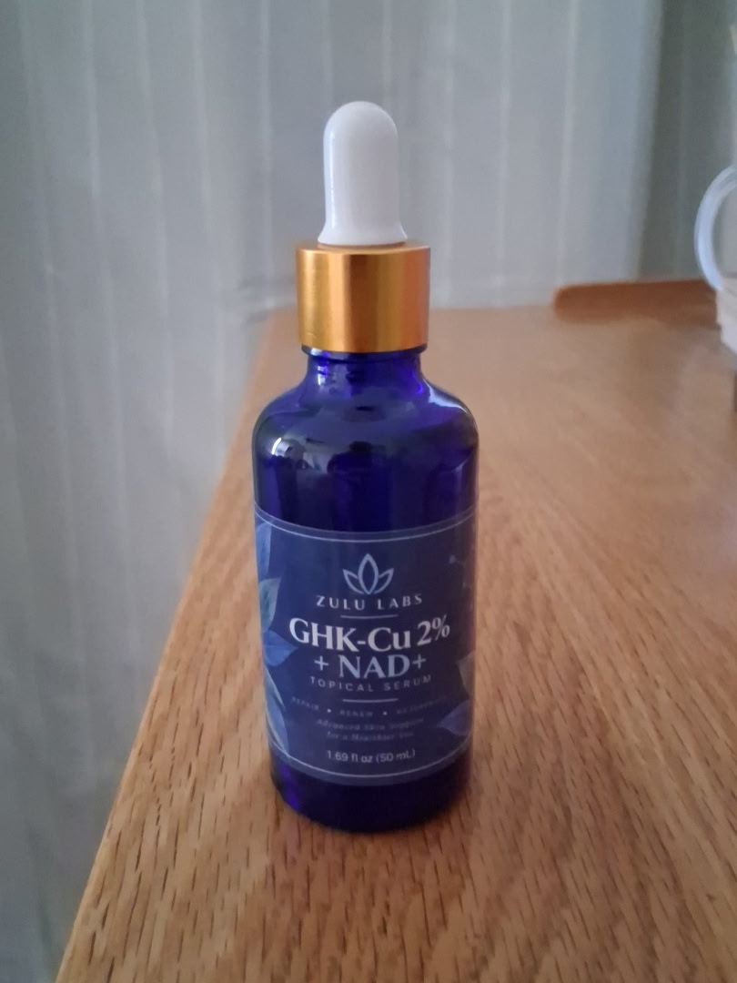 zululabsco's tweet photo. 4 GHK-Cu 2% serums with NAD+ left (see attached photos).

3 jars of 500g Copper Peptide (Smurf) Cream left. Photos are also attached. 

Also, product photos for all live products have been added to the site.

Preorders available for Ukrainian Thymalin. More is en route.

Tirz sale ends tonight at midnight; buy 3, get 3 free.