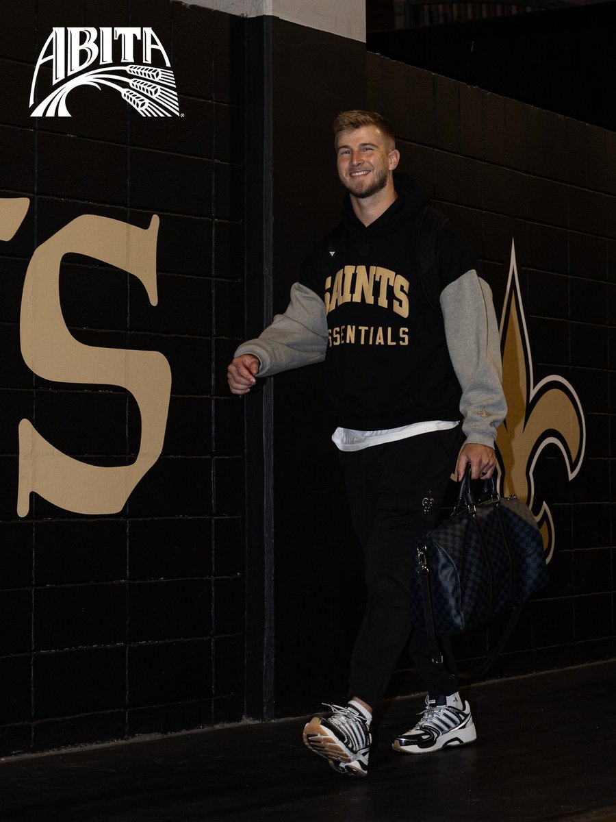 Saints's tweet photo. But first, Tyler Shough. 

#Saints | @TheAbitaBeer https://t.co/8dSn7IQEBj
