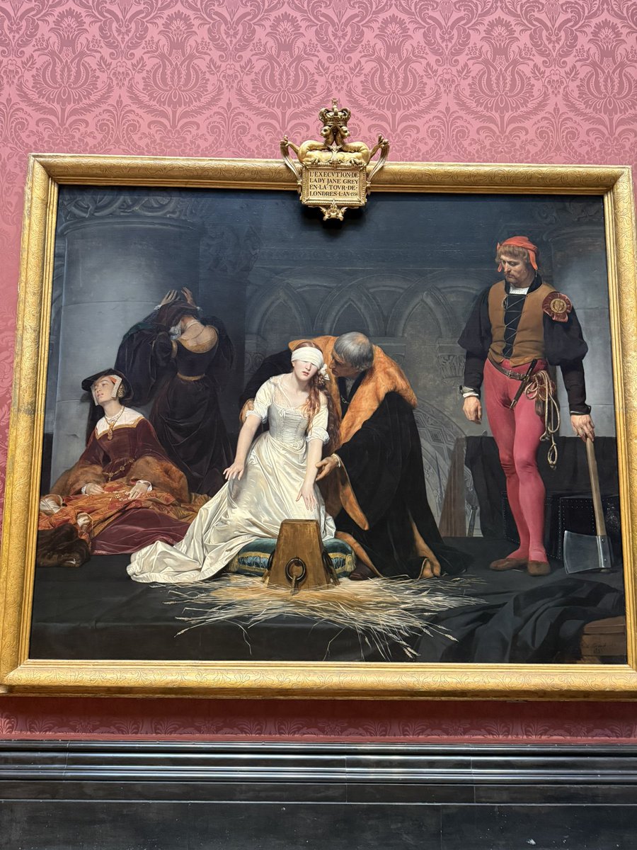 TomCoolingLDN's tweet photo. Sunday morning trip to the National Gallery - this painting stood out: execution of Lady Jane Grey #nationalgallery #art #london https://t.co/bZjDw8LZL3