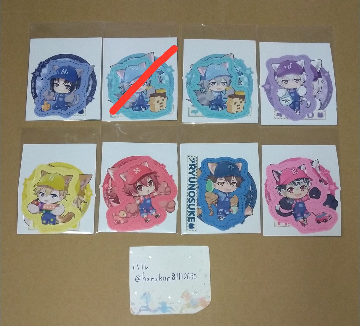 harukun81112650's tweet photo. 【交換】アイドリッシュセブン アイナナ ナンジャタウン ナンジャ ステッカー

譲）一織 環 壮五 ナギ 陸 龍之介 百

求）天2 ＞悠3＞大和2

＊10/3池袋手渡し可能
＊10/3(18:10回)アニカフェ内可能
＊横浜・池袋手渡し、郵送
よろしくお願い致します https://t.co/IexzJkB210