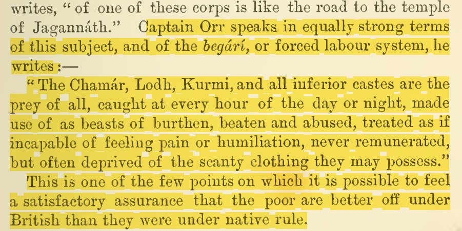 thrcindia's tweet photo. Kurmis were treated as Slave Black N!ggers of America in India, as  Captain Orr a contemporary EIC official of Awadh  Writes in his account the *hamars, Lodh and "Kurmis" are beasts of burden of Slave Laboures beaten, abused treated as if incapable of feeling pain or humilation. https://t.co/T7jeIoXQua