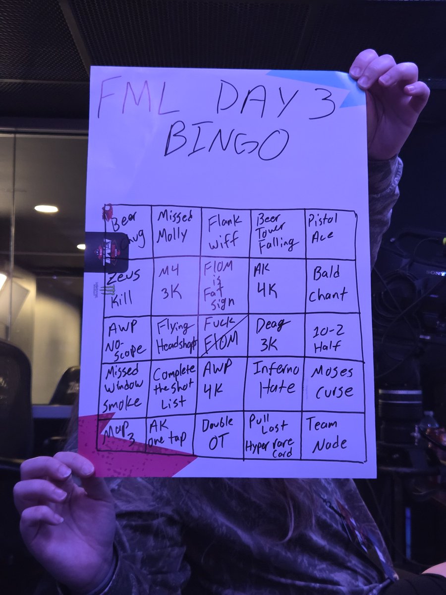 NickAllan4818's tweet photo. Day 3 Bingo @fl0m #FML2026 https://t.co/NXITpurJBq