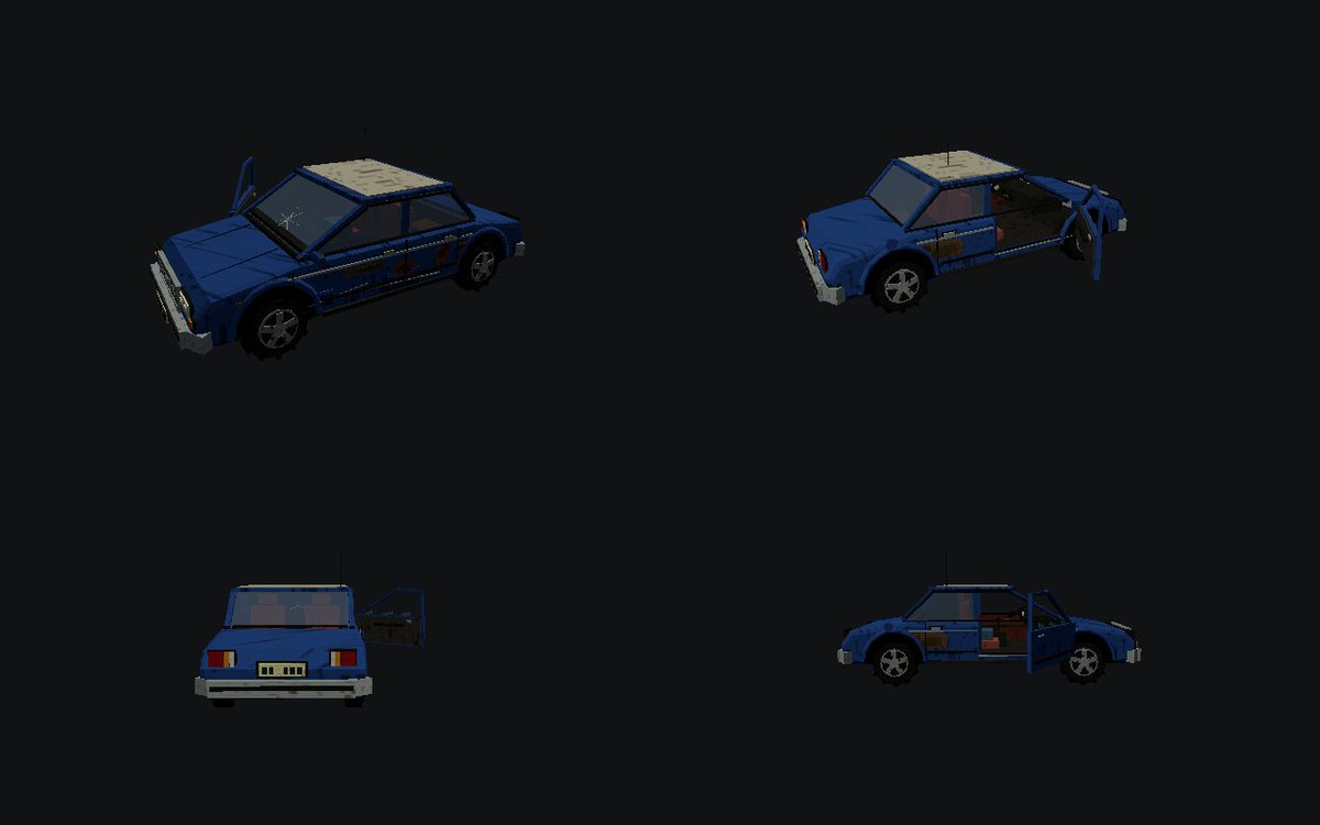 BlueEarrth's tweet photo. I’m taking today to make some items for the environments. Since you can go into almost every vehicle looking for resources, I have to put a little extra work into them. #megastructure #godot #gamedev #indiedev #PSX https://t.co/2U1lZCGCtp