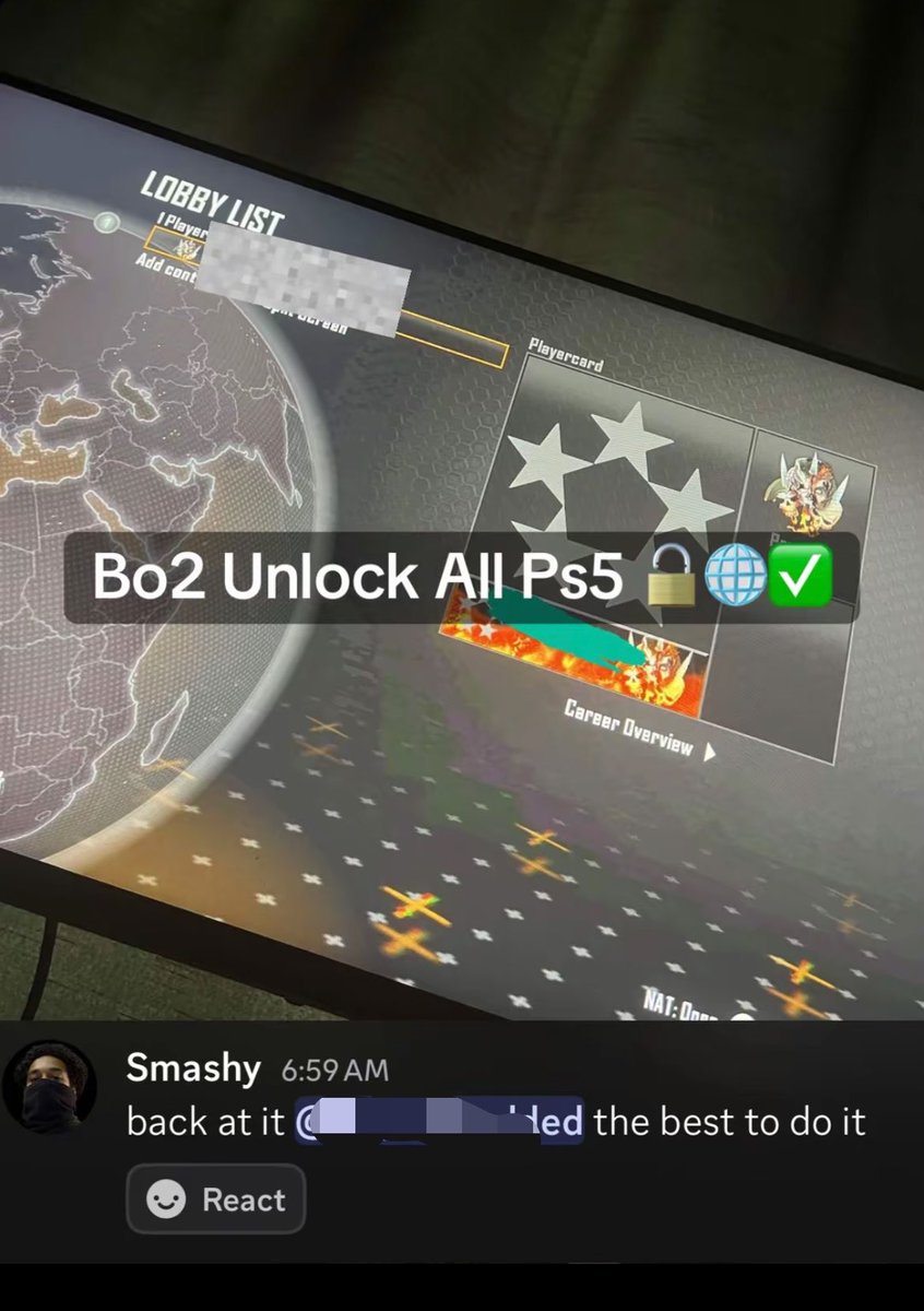 youngvon121's tweet photo. Bo2 Unlock AlI IS BACK: DM Me l '
*LEGITAMATE* Bo2 UNLOCK ALL's Are AII ON TikTok/Insta/Discord DM Me 
https://t.co/PL5vae5s4k
#ps5
#ps4 #b02 #unlockall #cod https://t.co/41i0oALhqv