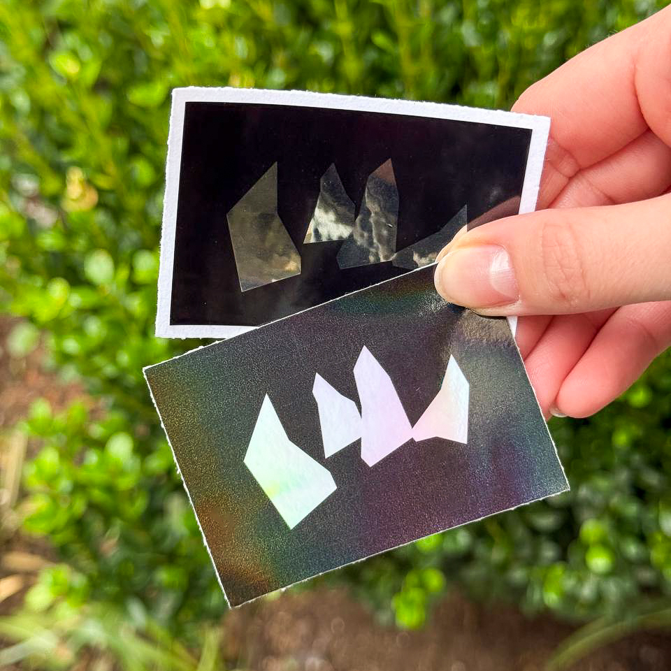 Printleaf's tweet photo. Need custom stickers that truly stand out? 💫✨ Upgrade your brand with metallic and holographic stickers! 🌈🤩 Whether you want a full iridescent rainbow shine or a sleek foil effect, we make your artwork shine. https://t.co/XYAMYvIRYX