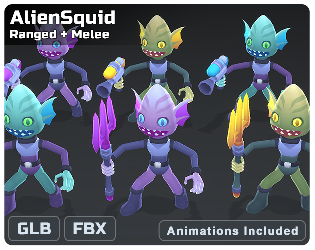SmallrainLab's tweet photo. Game assets for #gamedev #indiedev

▶ Key Features
- Includes basic animations
- Formats：FBX / GLB

▶ itchio
https://t.co/yL7GGKwf3O

#godot #ue5 #unrealengine #unity3d 
#gameart #lowpoly #ゲーム制作 #ゲーム開発 https://t.co/D6huaSKy5p