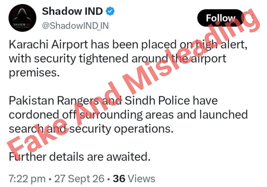 BREAKING: No High Alert at Karachi Airport - Fact Check Confirms