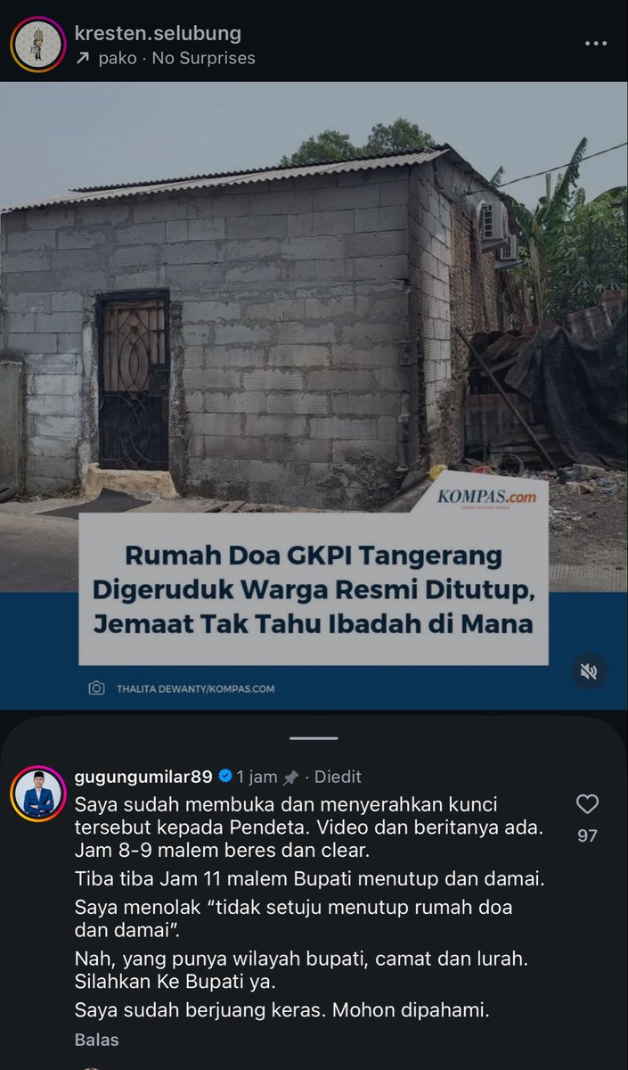 kresbung's tweet photo. Menurut kalian gimana? 

Singkat cerita, Stafsus Kemenag “angkat tangan” karena dirasa sudah menengahi, tapi tidak membuahkan hasil karena berbenturan dengan kepentingan pemerintah daerah setempat. https://t.co/XRWQXQMKaj