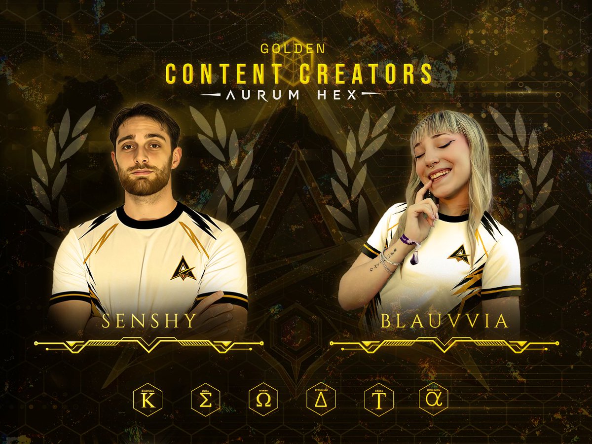 AurumHex's tweet photo. ✨CREADORES DE CONTENIDO ✨
Ultima pero no menos importante de la tanda creadores:

@Senshy_oficial  y @blauvvia 

Que las ganas nunca le falten a estos dos🔥

Y damos por finalizado la presentacion de creadores del equipo. Os ha gustado??

#TheGoldenCurse https://t.co/hhfDWP8CuW