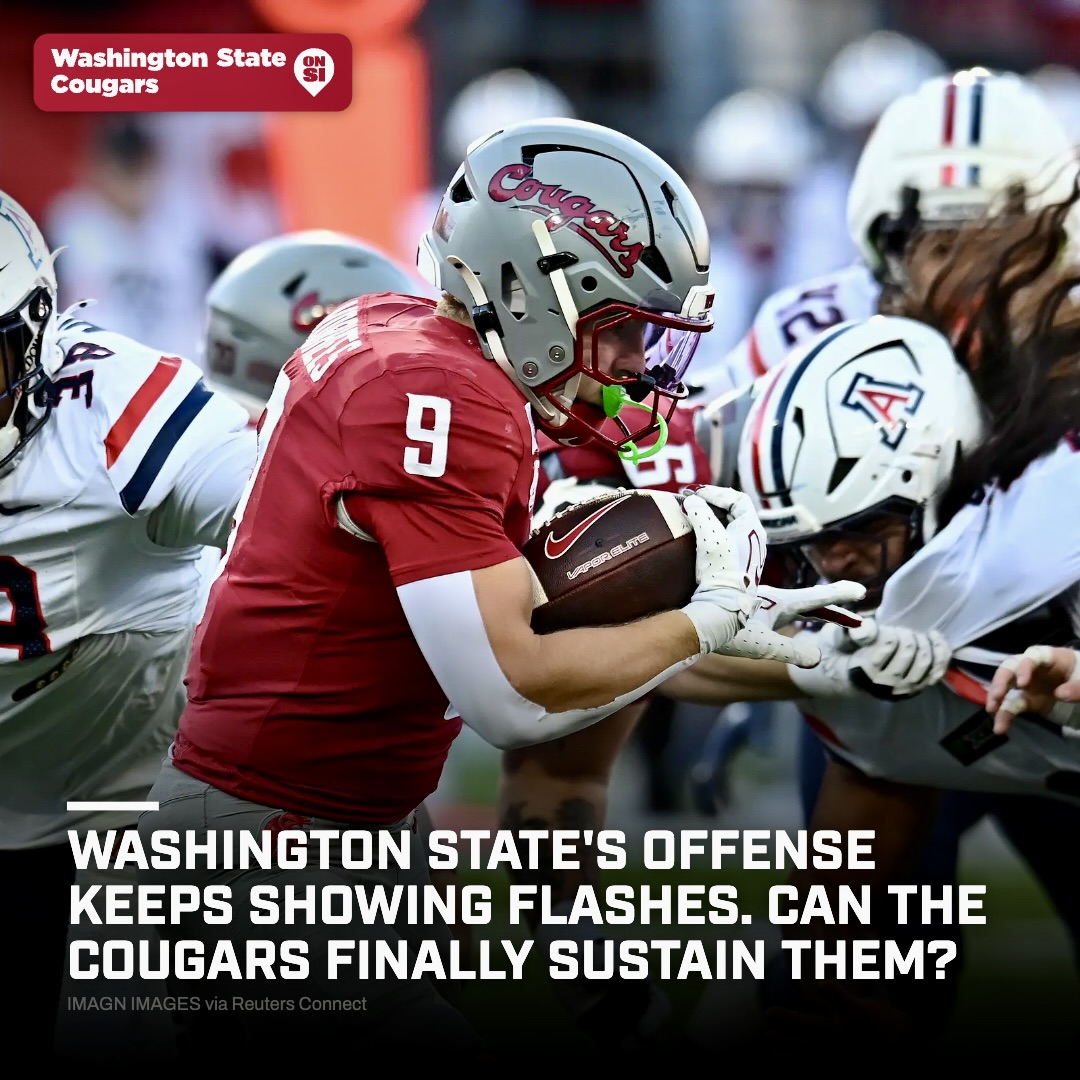 WSUOnSI's tweet photo. WSU's fast start against Arizona offered another glimpse of what the offense can be - before familiar problems returned.

https://t.co/LYRLIHS8im https://t.co/PUNYYhwpGO