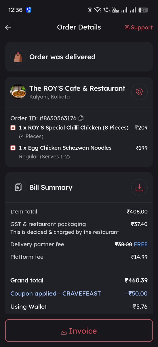subhra777's tweet photo. @zomatocare Hey @zomatocare please check the images and bill and give some updates. https://t.co/oUpnKylOlR
