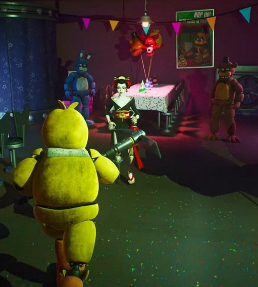 LisboaDEV_'s tweet photo. além dos designs praticamente accurate, a nova collab ganhou meu coração por ter decorações praticamente iguais a franquia orginal. porraa, essa mesa ta quase idêntica
#FNAFxFortnite #FNAF https://t.co/SuwGizzj3g