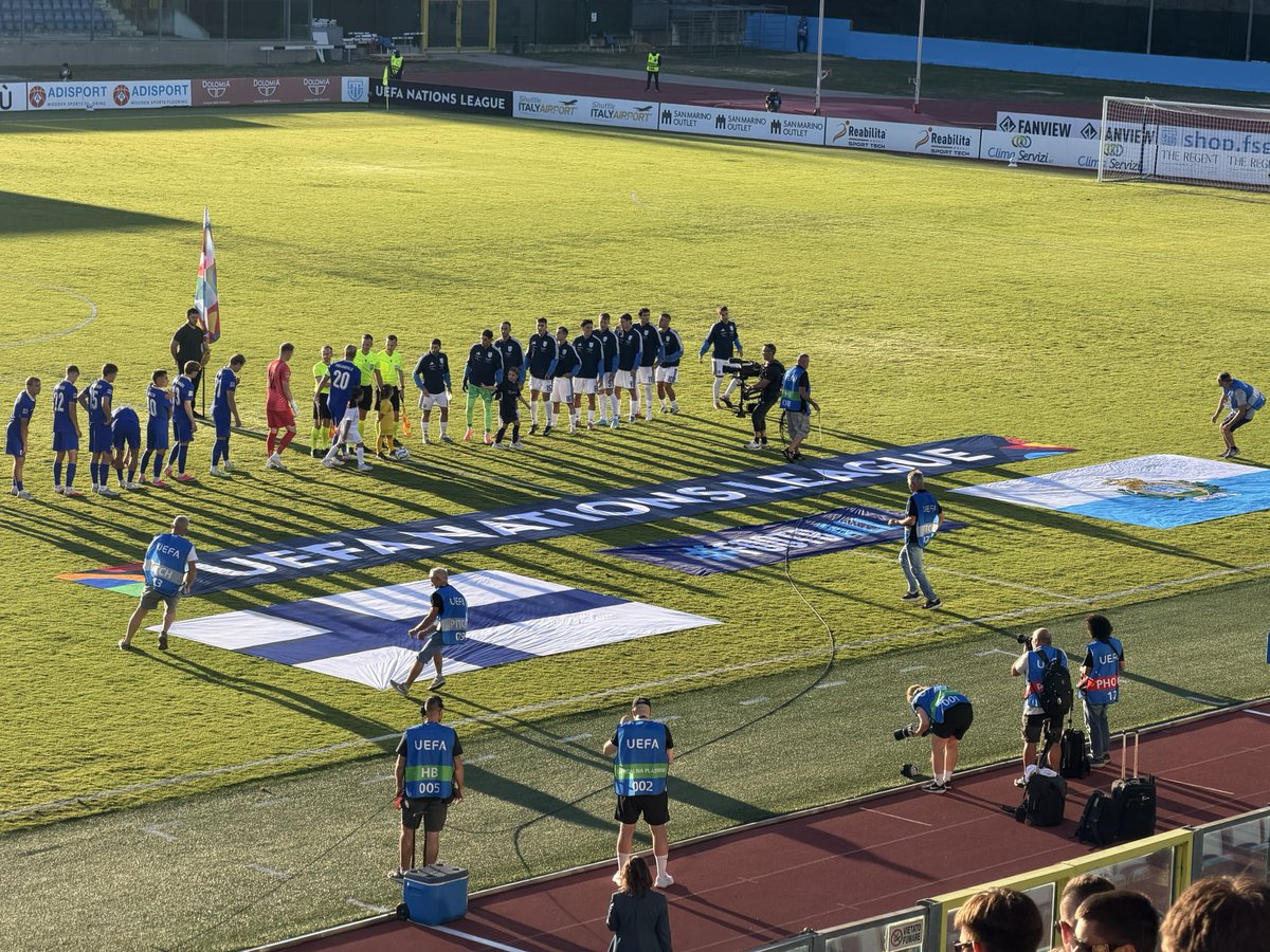 Callums028's tweet photo. Yesterdays Nations League action in the oldest republic in the world 🇸🇲

San Marino v Finland (0-7) #groundhopping https://t.co/dWy4HSGMYa