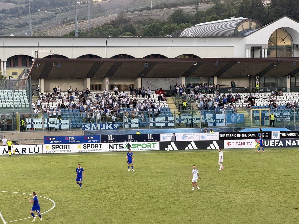 Callums028's tweet photo. Yesterdays Nations League action in the oldest republic in the world 🇸🇲

San Marino v Finland (0-7) #groundhopping https://t.co/dWy4HSGMYa