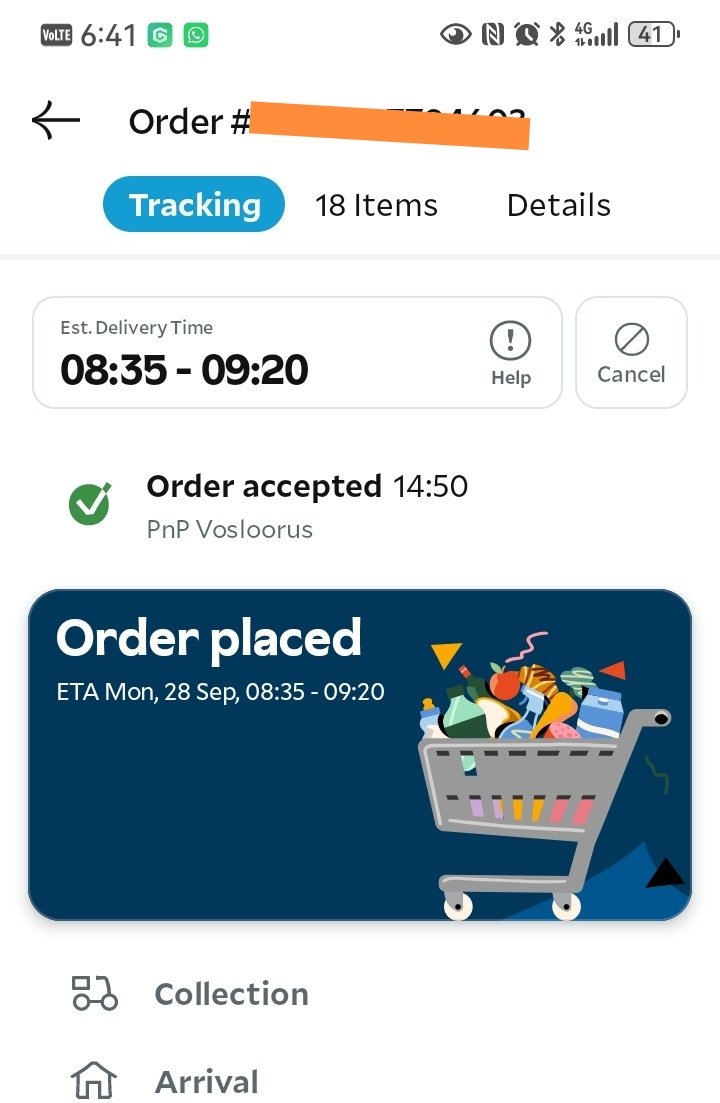ZMdlela's tweet photo. With all due respect @PicknPay and @MRD how do you justify delivering an order made at 14:50 at 8:35 to 9:20  the next morning https://t.co/dfOrh7qvrF
