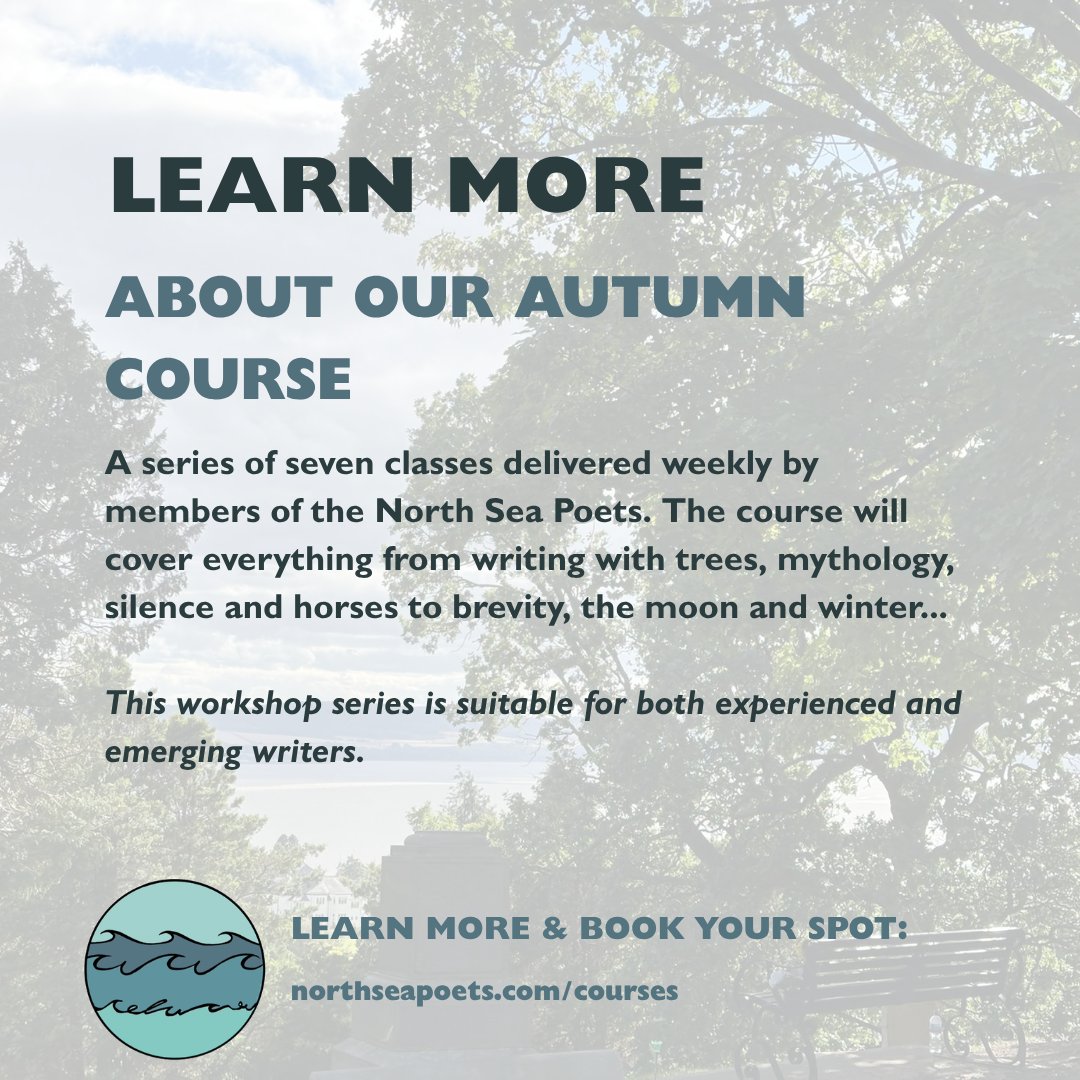 NorthSeaPoets's tweet photo. Learn more about the next #NorthSeaPoets course 🌊

Low ticket alert! Down to the last few tickets for Wednesdays evenings. More spots available for Saturdays mornings.

Read all about the course and book your place at https://t.co/2j9oiWPloT

#PoetryWorkshop #PoetryCommunity https://t.co/xX8qObemvd