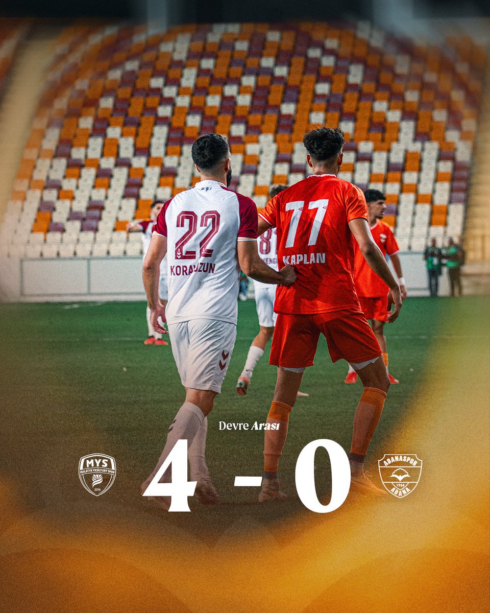 AdanasporResmi's tweet photo. İlk yarı sonucu: Malatya Yeşilyurt Spor 4-0 Adanaspor https://t.co/zI2gBOFr0T