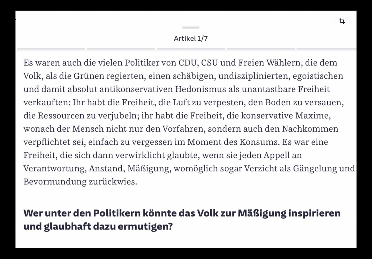berndulrich's tweet photo. Echter Konservatismus und zerstörerischer Konsum stehen im fundamentalen Widerspruch. Und die #CDU hat sich auf die falsche Seite des Widerspruchs geschlagen, schreibt @Claudiusseidl https://t.co/MZJrwlZVae
