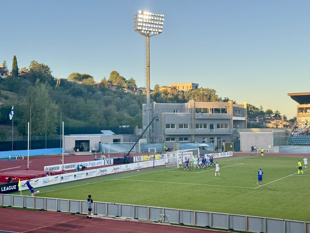 Kizzyetrance's tweet photo. Saturday 26th September 18:00ko
Nations League Group C1
Stadio Di San Marino
San Marino 🇸🇲 v Finland 🇫🇮  [FT 0-7]
Great fun in with the away fans
@FSGC_official @Huuhkajat @SanMarino_FA @SanMarinoTeam 
#NationsLeague #SMRFIN #groundhopping #huuhkajat https://t.co/lvVNlKlVyB