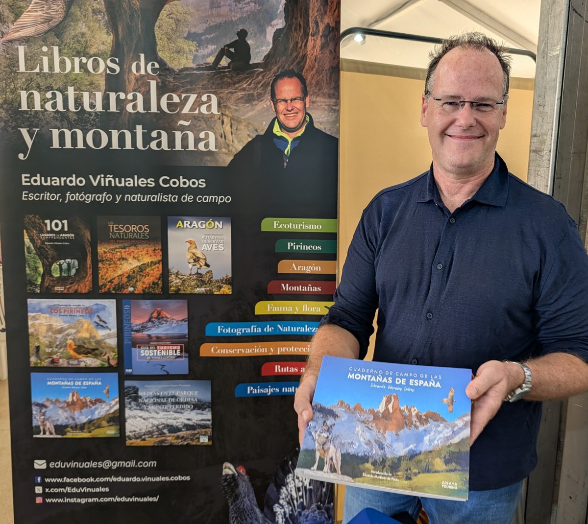 EduVinuales's tweet photo. Fin de semana estupendo en La Granja de San Ildefonso durante la Feria de ecoturismo NaturCyL, en compañía de grandes amigos y sabios del medio ambiente y de la naturaleza como Carlos de Hita, Joaquín Araújo o Fernando Valladares, y de los compañeros del sarand Turismo de Aragón. https://t.co/Lv0c2IVti8