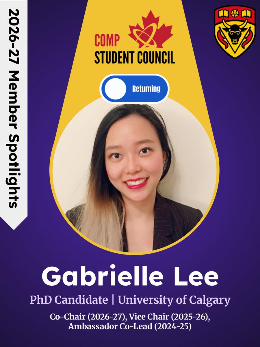 COMPTrainees's tweet photo. Today’s spotlight is on Gabrielle Lee from @UCalgary! We’re glad to have her as Co-Chair this year!  🍁 Aujourd’hui, nous mettons le plein feu sur  Gabrielle Lee de l’Université de Calgary! Nous sommes heureux de l’avoir comme Co-Chef cette année!

#COMPSC #MedicalPhysics https://t.co/krGeZGEqA5