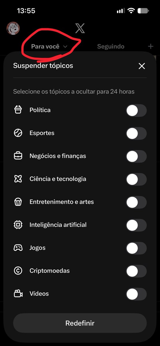 thebriba's tweet photo. @Cau_Amora aperta em “Para você” e depois suspende o tópico política https://t.co/LLPRacpeY8