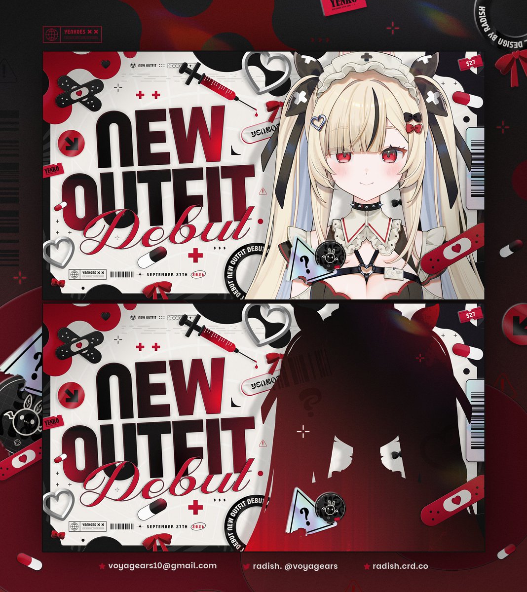 voyagears's tweet photo. i had the pleasure of designing the thumbnail for yenko's new outfit debut!! 💗 thank you so much for having me! 🥹 https://t.co/46xcFwb14b