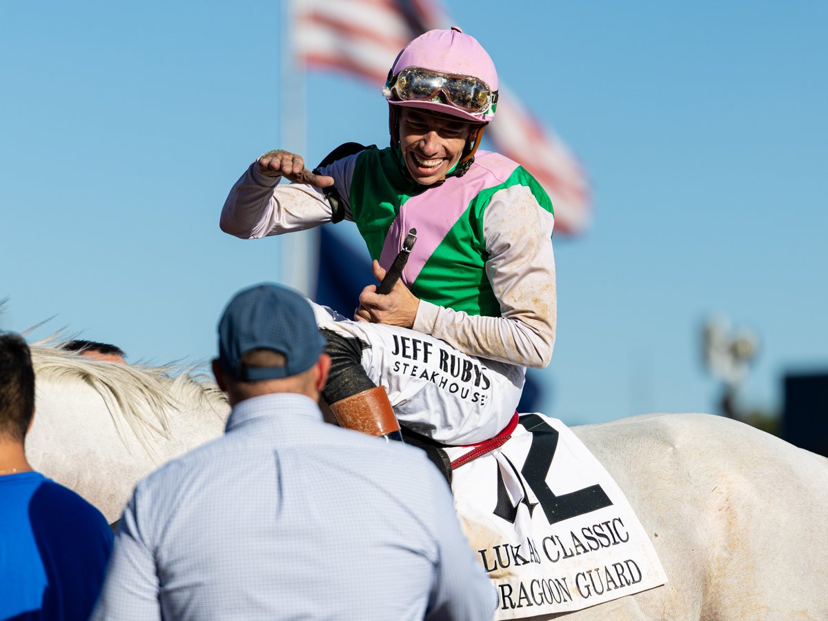 agentes305's tweet photo. DRAGOON GUARD
(5yoH Arrogate)

Winner: Lukas Classic G2
09-26-2026 - Churchill Downs
107 Beyer Speed Figure (Career Best)

J: @Tyler_Gaff  
T: @bradcoxracing  
O/B: @JuddmonteFarms 

Photos: @mmae_photos  Agentes 305 https://t.co/bLLU2qra1q