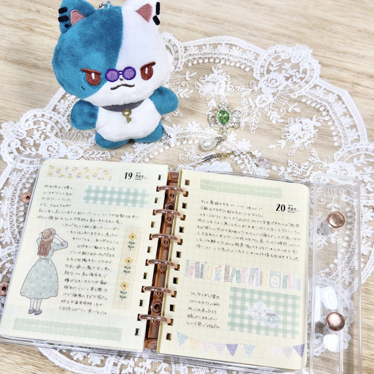 tukifilm's tweet photo. ⠀
𝟺/𝟷𝟿(日) - 𝟺/𝟸𝟶(月) 𝙳𝚒𝚊𝚛𝚢

春と女の子デコ🌼👒 ́-
※書いてたけど投稿してなかったやつ！

#手帳デコ #手帳タイム https://t.co/UJ7otZrt0l