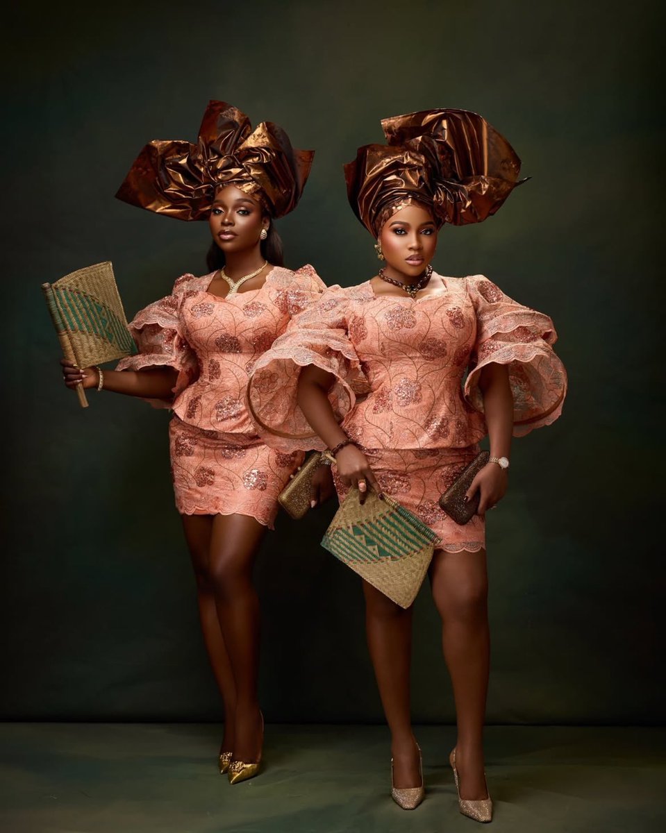 treazyblaq's tweet photo. How beautiful are Veekee James and Tomike while rocking ichafu? 😍 This is how cultural appreciation should be done. For non-Igbos, they actually pulled it off. ❤️ https://t.co/23dPKg9Bro