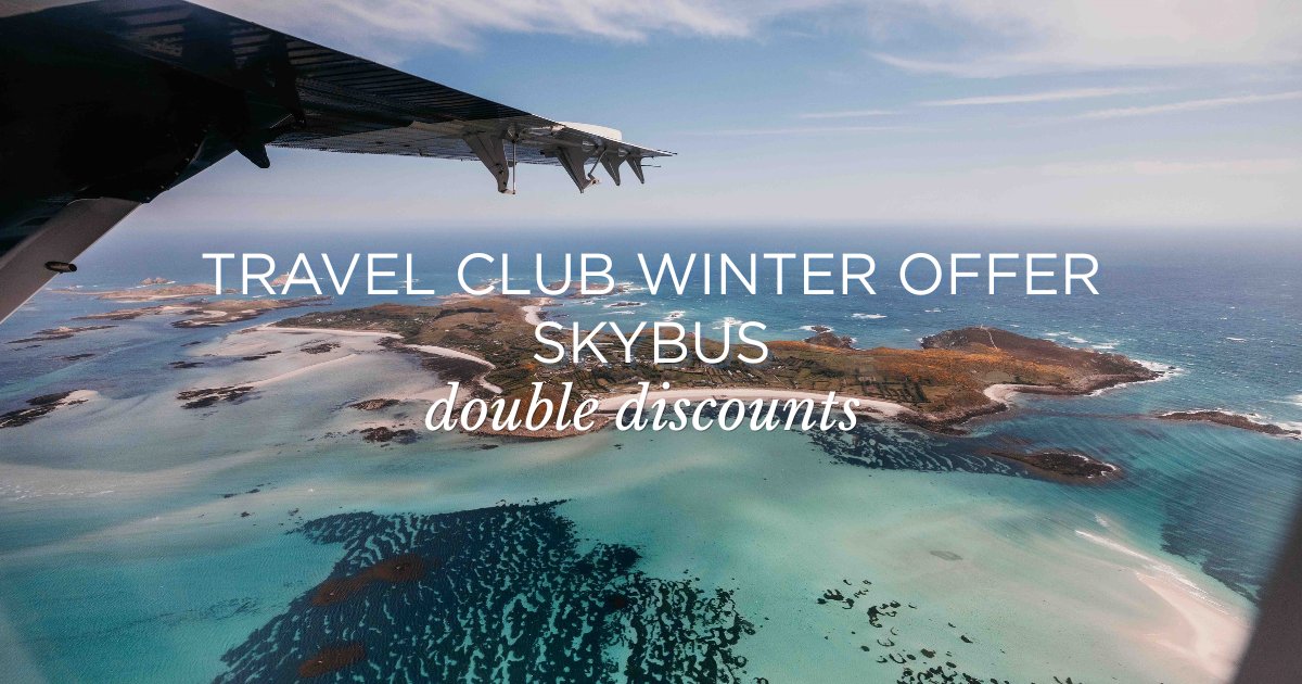 IOSTravel's tweet photo. Coming this winter! Island residents can enjoy an extra discount on Travel Club rates between St Mary’s and Land’s End Airport by Skybus, from 1 October to 28 February.
Our lowest Travel Club winter fares in two years!
Find out more: https://t.co/Lp1TkFhXpk
#TravelClub #Skybus https://t.co/1UYulhajvq