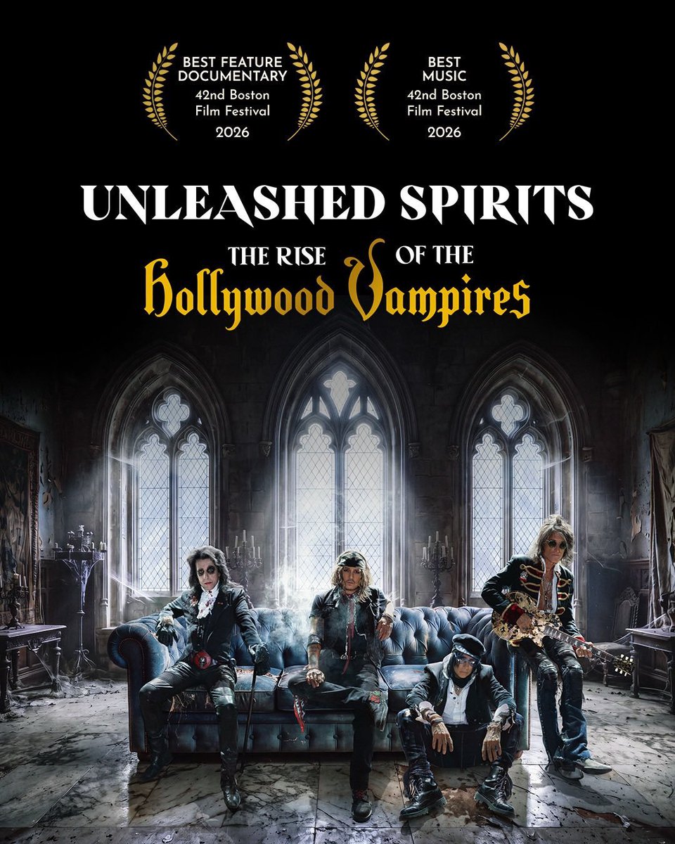realjohnny0070's tweet photo. Via unleashedspirits IG “We are honored to announce that @ unleashedspirits The Rise Of The #hollywoodvampires has won two awards at the bostonfilmfestival - “Best Feature Documentary” and “Best Music” for the score!z” https://t.co/bmpcPEHiRM