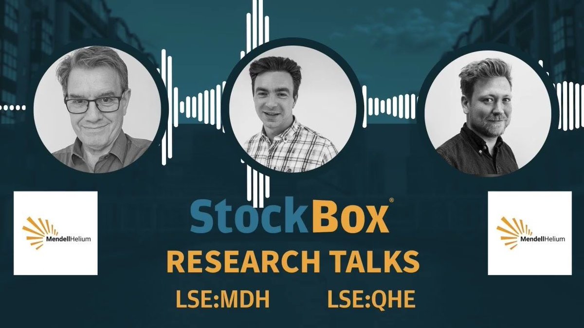 StockBoxMedia's tweet photo. Tune into the latest #ResearchTalks Podcast with @StockBoxMedia @MarkEJFairbairn &amp; @Alan__Green @Brand_UK  
 
🎧 LISTEN HERE: https://t.co/MkAqacHYcf

➡️ @MendellHelium (LSE: MDH)

➡️ @quantum_helium (LSE: QHE) https://t.co/4rRrf6HrUC