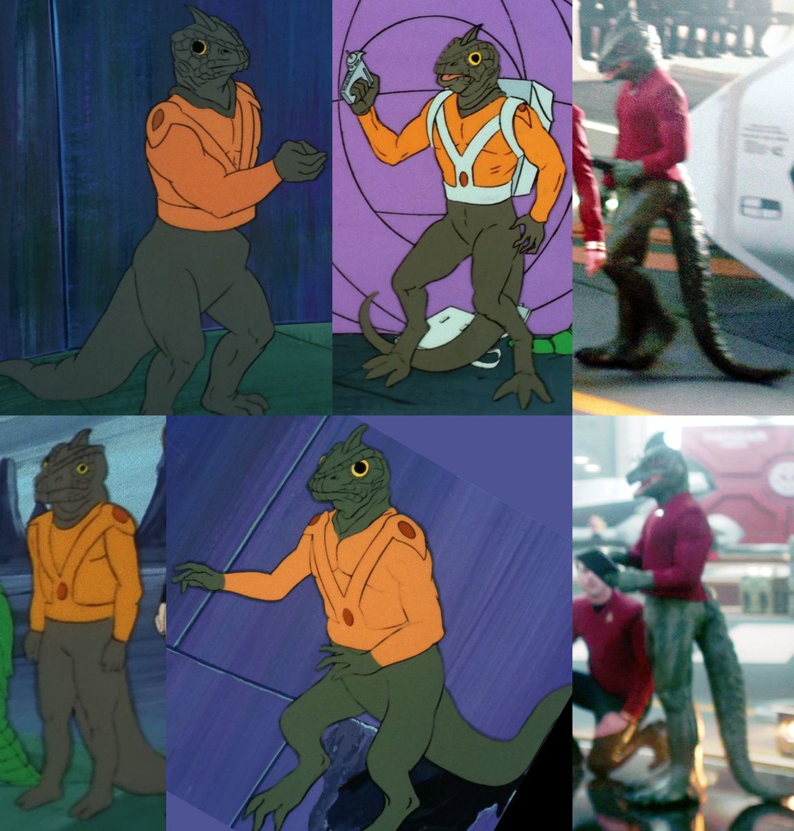 gaghyogi49's tweet photo. A member of Sord's species from the #StarTrekTAS episode "The Jihad" appears in the Enterprise shuttlebay in #StarTrekSNW's "Tomorrow's Enterprise". This is one of three alien species originally introduced in #TAS seen in the #SNW episode. 😊 1/2 https://t.co/FqgjiLEaQa