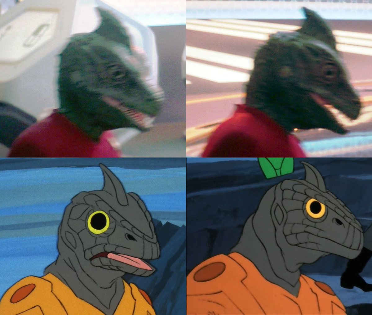 gaghyogi49's tweet photo. A member of Sord's species from the #StarTrekTAS episode "The Jihad" appears in the Enterprise shuttlebay in #StarTrekSNW's "Tomorrow's Enterprise". This is one of three alien species originally introduced in #TAS seen in the #SNW episode. 😊 1/2 https://t.co/FqgjiLEaQa