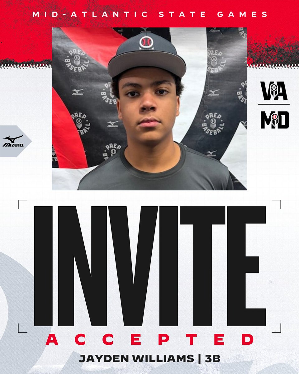 PrepBaseballVA's tweet photo. ⭐ Mid-Atlantic State Games Invite Accepted ⭐
These players are locked in for #MASG26
The blockbuster event of the fall in the Mid-Atlantic is sold out. https://t.co/VWez5QoPxc