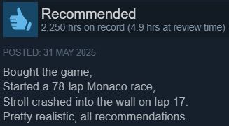 OddSteamReviews's tweet photo. F1® 25 https://t.co/WG7X8kbSuI