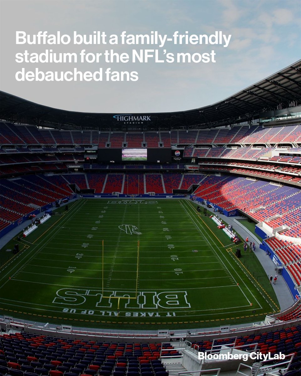 CityLab's tweet photo. The Buffalo Bills' new Hallmark Stadium puts less emphasis on tailgating antics and whiteout weather conditions. But the new Populous-designed facility is still true to the Bills' rabid fanbase. Read more: https://t.co/Uh56DqEPz3

📷: Timothy T. Ludwig/Getty Images North America https://t.co/HVIVPCEQYr