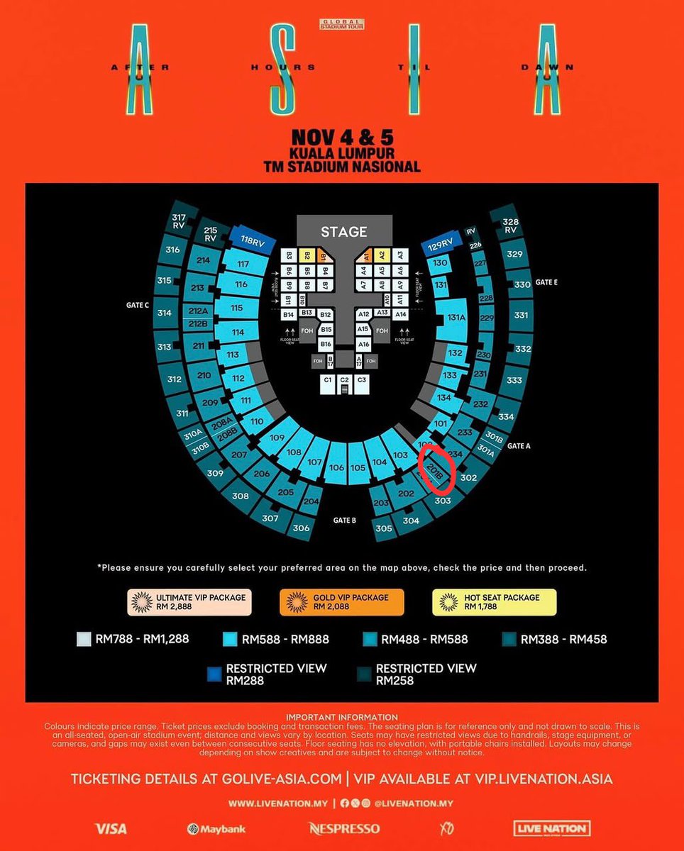nrfrhlynaaa's tweet photo. WTS WANT TO SELL The Weeknd Tour in KL 

5 Nov 2026 (Day 2)
Section 201B, Zone RM488

2 Tickets Available!
Sell Price: RM530 each
Ori Price: RM554.30 each (inc tax)

rts personal matters

Can meet-up in KL / Klang Valley area! DM me if interested for details 🫶🏻

#TheWeekndinKL https://t.co/sPdsqhg6YP