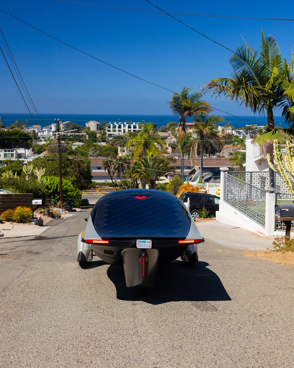 aptera_motors's tweet photo. Three wheels. 🛞

Using three wheels lets us taper the body into a true airfoil, cut weight, and reduce rolling resistance. Every choice points to one goal: using as little energy as possible to get you where you're going. https://t.co/4EazerTYiC