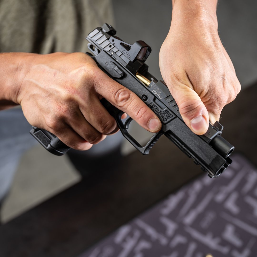 CZ_Firearms's tweet photo. CZ Scorpion 3+, CZ P-10 C, and CZ P-09 Nocturne.

Range gun. Bag gun. Carry gun.

Which CZ lineup are you building? https://t.co/J1VsWY2kTI