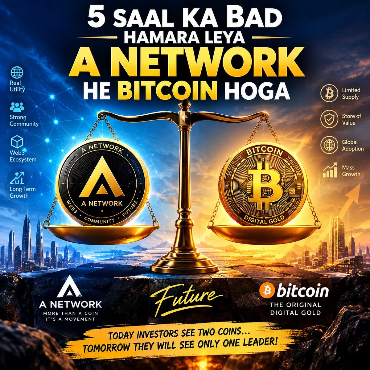Cryptorabi121's tweet photo. 5 years from now, we believe A Network could stand alongside Bitcoin. 🚀⚡

Today it’s a vision. Tomorrow, it could become reality.
The future will be shaped by technology, adoption, and community. 🌐🔥

#ANetwork #Bitcoin #Crypto #Web3 #Blockchain @Crypmatrx @Dr_ANET1 https://t.co/Yf6bxSx9UU