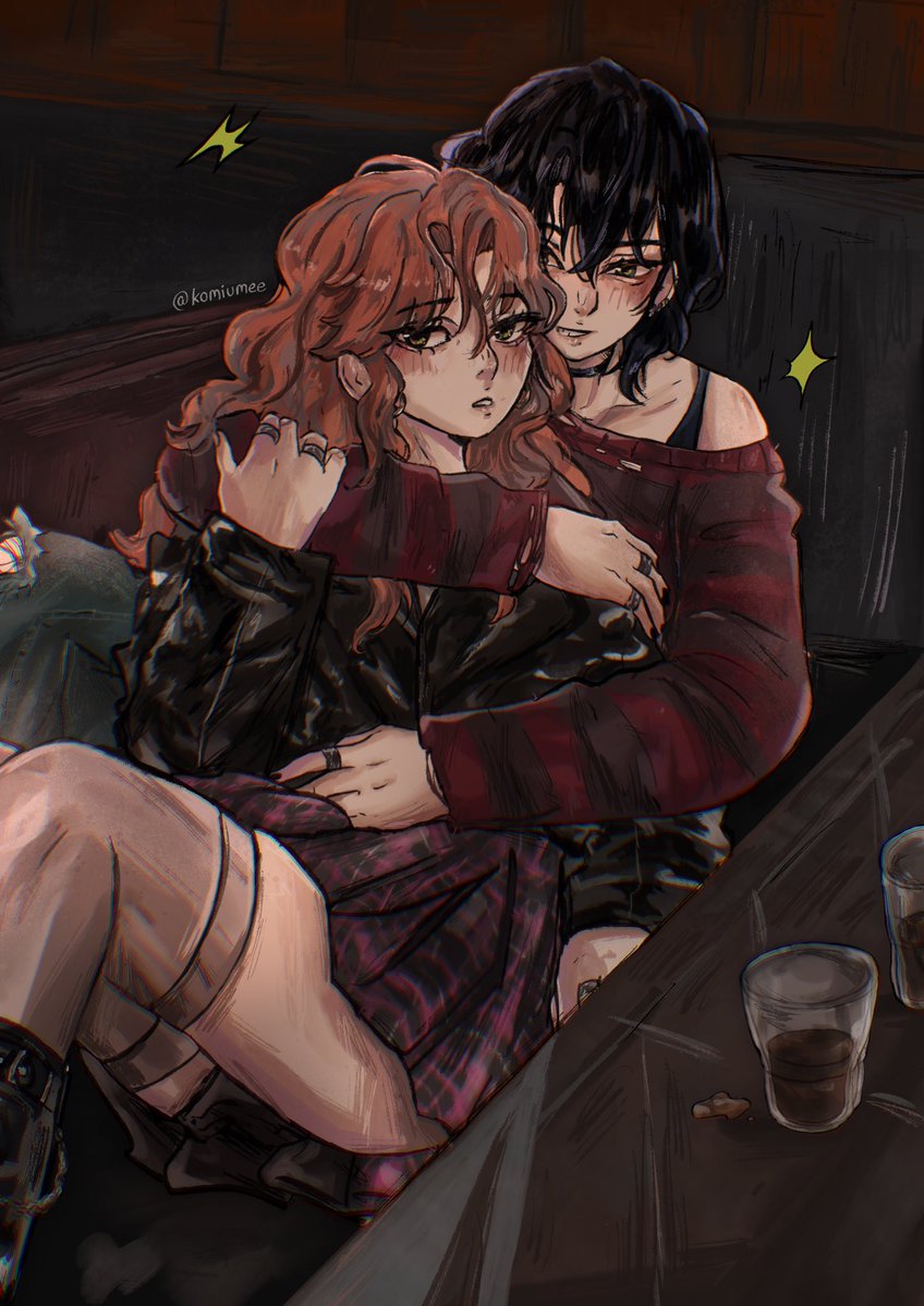 komiumee's tweet photo. 『one drink 🥃 』
__
I fear that a bar date would end in an intimate cuddle session for Mitsuaya. 🙂‍↕️ I hope you enjoy this one!🖤
__
/tags #theguyshewasinterestedinwasntaguyatall #greenyuri #mitsuaya #mitsukikoga #ayaoosawa https://t.co/zQm8qqMJaO