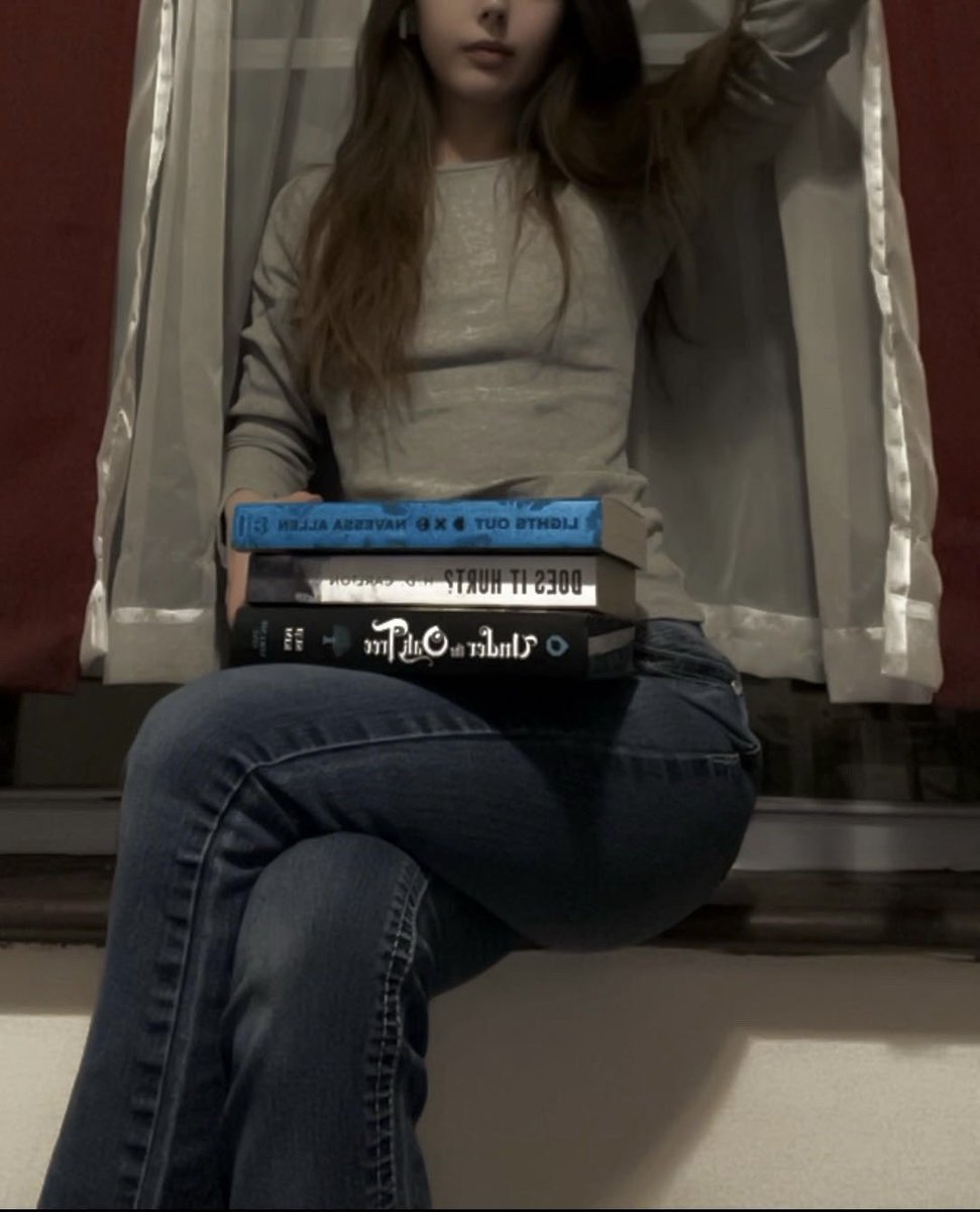 alittlepoblem's tweet photo. Just a girl and her hobbies.🙈 
This hobby includes role playing what’s in the books I read. 😈 https://t.co/9WFWe7d04b