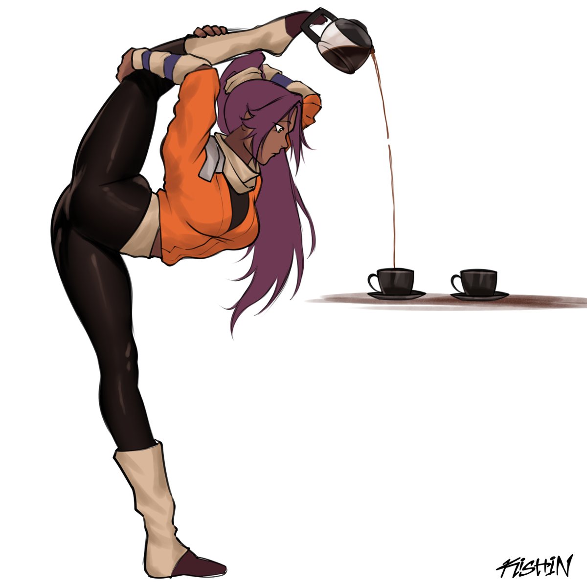 kishinUCH's tweet photo. café da yoruichi, aceitas? https://t.co/dVQC922HlY