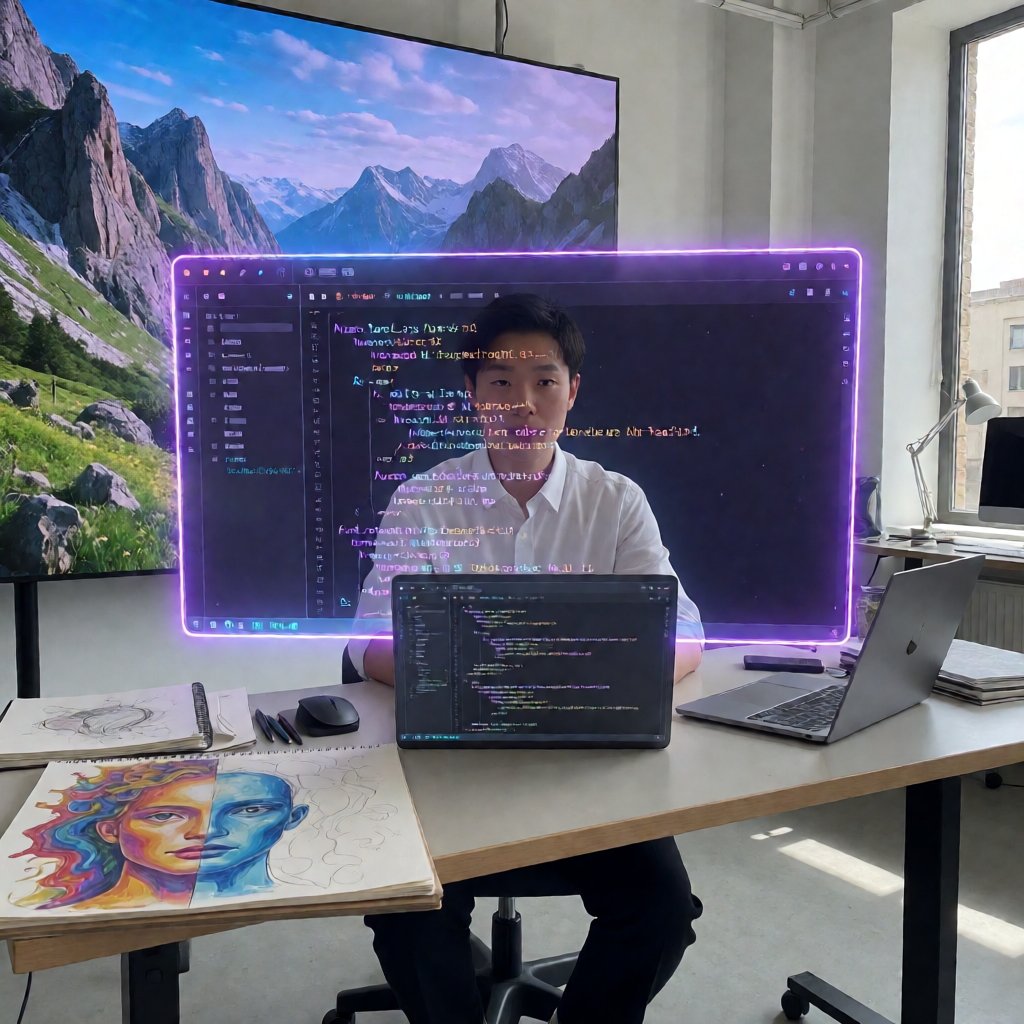 SmallBoiTv's tweet photo. 🎨 The internet is buzzing with AI‑generated masterpieces! From surreal portraits to hyper‑realistic landscapes, creators are pushing the boundaries of imagination. Have you tried an AI art tool yet? Share your favorite piece below! #AIArt #CreativeTech #DigitalDreams https://t.co/u3ry191HWY
