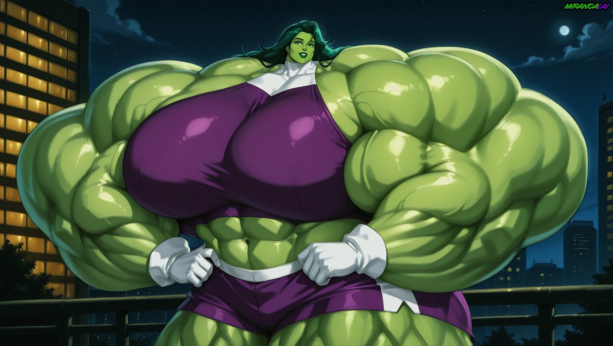 MirandaLawsonDA's tweet photo. She Hulk - Jennifer Walters - The Incredible Hulk (1996)
Which version of Jennifer Walters is your favorite? 💚💪 Before the transformation or after transforming into She-Hulk?
#massive #fbb #fmg #musclegiantess #musclegirl #musclewomen #bodybuilder #muscle #fbbamazon #fbbbiceps #musclewomen #muscularwomen #aimuscle #muscularfemale #muscleai #shehulk #jenniferwalters #theincredibleshulk
More images of Jennifer can be found on DA - https://t.co/nj3o400dIW